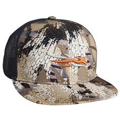 The Adult Sitka Trucker Hat is a comfortable cap designed in the classic trucker style. A mesh back on this logo hat offers improved airflow, keeping your head cool and dry during wear. This hat is fully adjustable and one size fits all, ensuring a comfortable fit across a variety of head sizes. With five OptifadeTM camo patterns as well as blaze orange, you'll find a hat perfect for your next hunt. The Adult Sitka Trucker Hat delivers enhanced breathability and comfort in a classic mesh-ba Sitka Hat, Sitka Gear, Hunting Caps, Camo Patterns, Camo Hats, Hunting Clothes, Hunting Gear, Cap Design, Adjustable Hat