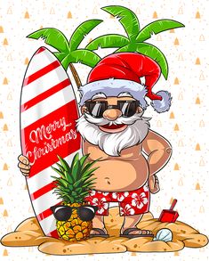 Wreath Sign, Beach Christmas, Christmas Sign, 8x10 Metal Sign, DECOE-967, Sign For Wreath, DecoExchange - DecoExchange Hawaiian Santa, Beachy Christmas, Santa Svg, Summer Christmas, Tropical Christmas, Beach Christmas, Coastal Christmas