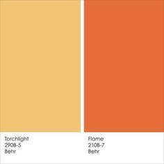 an orange and yellow color scheme with two different shades in the same palette, one for each