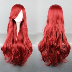 Disney Little Mermaid Ariel Cosplay Wig Ariel Wig, Mermaid Wig, Ariel Cosplay, Long Side Bangs, Kawaii Wigs, Anime Wigs, Little Mermaid Ariel, Long Curly Wig, Princess Cosplay