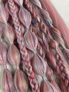 Pair of Colourful Synthetic Ombre Hair Braided Ponytail - Etsy UK Summer Ponytail Hairstyles, Hair Braided Ponytail, Natural Hair Colours, Full Ponytail, Summer Ponytail, Competition Hair, Loose Ponytail