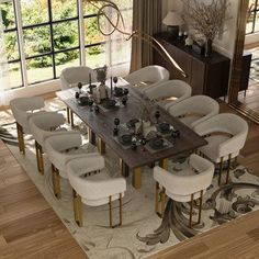 #homedecor, #interiordesign, #homedesign, #decor inspiration Long Dining Room, Long Dining Room Tables, 10 Seater Dining Table, Large Dining Room Table, Wooden Kitchen Table, Wood Dining Tables, Large Families, Dining Room Tables