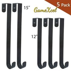 5 pack black metal door handles for gamesteed, set of 3 by gamexcel