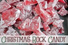 a pile of christmas rock candy sitting on top of a table