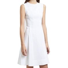 Simple And Refined, A Daytime Dress In A Classic Feminine Silhouette Is Artfully Tailored From A Stretch Blend Featuring Organic Linen. Sleek Black Dress, Daytime Dress, Tiered Ruffle Mini Dress, Belted Shift Dress, Front Knot Dress, Army Green Dress, Sleek Dress, Stretch Knit Dress, Theory Dress