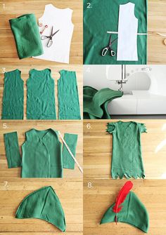 the instructions to make a green shirt