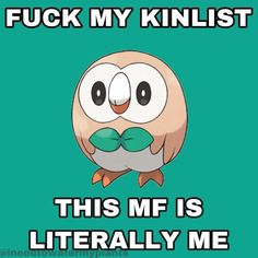 an owl that is sitting down with the caption,'f k my killlist this mf is literally me