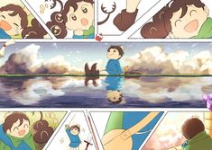 the storyboard shows an image of two people in water and one is holding up her hand