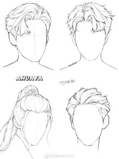 three different hairs styles for men and women