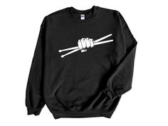 Drummer Sticks Hand Sweatshirt, Drummer Gift, Drum Sticks Flag Hoodie & Sweatshirt, Gift For Drummer, Rock Music Drum Sweater, Drummer Drum Welcome to my store! I will help you to have a good shopping experience as much as I can. If you have any request (design customization, more size and color options) please feel free to message me. I will reply as soon as possible. I have listed some information to help you below:  HOW TO ORDER  * Please, Check and Review all Photos. * Select Your Sweatshirt Band Merch Sweatshirt With Long Sleeves, Band Logo Long Sleeve Sweatshirt, Band Merch Sweatshirt With Screen Print, Band Merch Sweatshirt For Concerts, Casual Sweatshirt With Band Logo For Winter, Music-themed Long Sleeve Sweatshirt For Fall, Music-themed Long Sleeve Tops For Streetwear, Rocker Long Sleeve Tops For Streetwear, Drummer Gifts