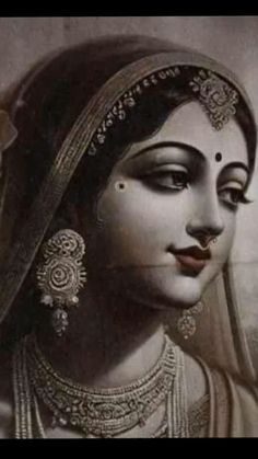 Radha Rani Makeup, माता रानी, Potrait Painting, Marathi Calligraphy, India Painting, Durga Painting, Shree Radhe, Peace Illustration