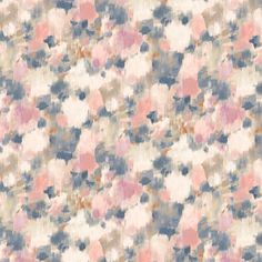 an abstract floral pattern in pink, blue and grey colors on a white background that is slightly overexposed