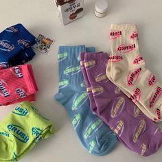 crush socks boogzel apparel Indie Socks, Egirl Accessories, Aesthetic Socks, Color Socks, Designer Woman, Ribbed Socks, Artsy Outfit, Fluorescent Colors, Indie Aesthetic