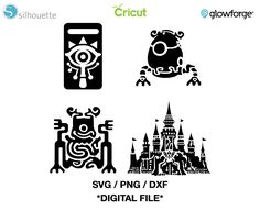 svg / png / dxf digital file for cricut castle