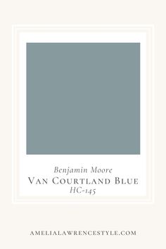 an image of a blue color with the words, beryln more van courtland blue