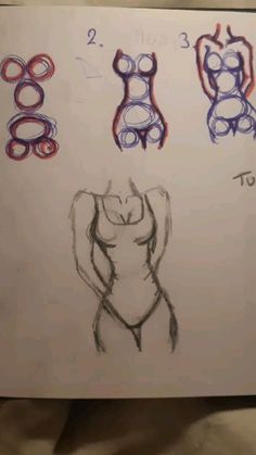 the drawing shows three different types of bras