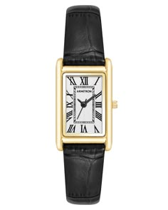 Tilly™ | 20mm, Black | Black Rectangle Watches Gold Watch Women, Rectangular Watch, Rectangle Watch, Black And Gold Watch, Special Gifts For Him, Gold Watches Women, Black Rectangle, Pearl Leather, Watch Women