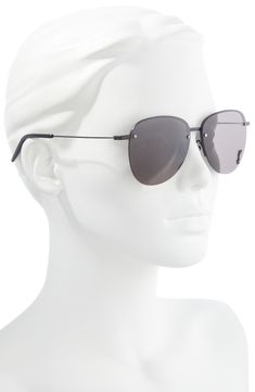 Clean, no-nonsense appeal define stylish Italian sunglasses that fuse form and function. Nylon lenses Metal Made in Italy Modern Aviator Sunglasses With Anti-reflective Coating, Modern Anti-reflective Aviator Sunglasses, Modern Black Rimless Aviator Sunglasses, Modern Rimless Aviator Sunglasses With Gradient Lenses, Modern Rimless Shield Sunglasses With Mirrored Lenses, Modern Rimless Sunglasses With Uva Protection, Modern Aviator Sunglasses With Uv Protection, Modern Matte Black Aviator Sunglasses With Mirrored Lenses, Modern Matte Black Aviator Sunglasses With Tinted Lenses