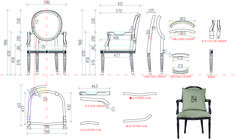 the drawing shows different types of chairs and their measurements