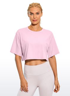 This cropped top with loose fit for free movement. It's best for daily lounge or workout.Feature & Fitting: Pima Cotton collection Design for yoga Loose fit for move without inhibitions Crew neck and cropped design Fabric: Super soft and skin-friendly Naturally breathable Lightweight and stretchy 92% Pima cotton, 8% Spandex SKU:R772.Easy reach by searching the SKU Sports Bra Design, Pima Cotton Fabric, Crz Yoga, Free Movement, Collection Design, Workout Crop Top, Casual Athletic, Yoga Shirts, Cropped Tee