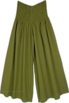 Green Wide Leg Pants, Military Color, Green Clothing, Hippie Pants, Hippie Look, Trendy Skirts, Pants Green, Split Skirt, Green Outfit