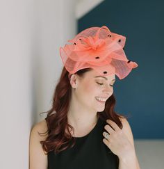 "Sinamay Fascinator with feathers and satin headband. Perfect Piece for a wedding, tea party or any other special occasion. -Available in other colors -Comfortable -Ultra Light -Available for immediate shipment! Matching mini Mommy & Me pieces available for toddlers and young girls! See them here: https://www.etsy.com/shop/QueenSugarBee?ref=seller-platform-mcnav&section_id=21350065 Don't forget matching gloves to complete the look! You can find them here! https://www.etsy.com/shop/QueenS British Hats, Wedding Tea Party, Hat Wedding, Church Hat, Tea Party Hats, Wedding Hat, Derby Hat, Fancy Hats, Church Hats