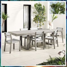 Transform your outdoor space with our stunning outdoor tables, perfect for any patio setup. Explore a variety of styles, from modern to rustic, designed to enhance your outdoor living experience. Whether you're hosting a summer barbecue or enjoying a quiet evening under the stars, the right outdoor table can elevate your gatherings. Discover your ideal outdoor table and create a welcoming atmosphere for family and friends. Coastal Chairs, Natural Wood Dining Table, Outdoor Living Furniture, Expandable Dining Table, Rectangle Dining Table, Modern Home Furniture, Outdoor Dining Furniture, Leaf Table