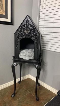 Goth Cat Furniture, Black Cat Furniture, Gothic Pet Bed, Gothic Cat Bed, Gothic Cat House, Gothic Cat Furniture, Fancy Cat Tree, Goth Cat Bed, Gothic Tv Stand