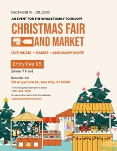 the christmas fair and market flyer