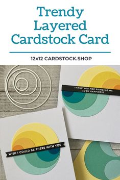 two cardstocks with the text trendy layered cardstock card