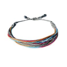 SURFER STYLE MULTI COLOR BRACELET:This hand-knotted, unisex, string bracelet includes genuine Hematite stones and a silver-toned Pewter RUMI SUMAQ logo bead. The cord colors are gray, orange, hot pink and aqua teal blue. Think of this knotted rope bracelet as an adult friendship bracelet. The modern and neutral tones make this bracelet an excellent gift for both men and women. Or wear it as a couples bracelet, a beautiful symbol of your love and "his and her" solidarity.SIZING OF GREY STRING BRA Everyday Multicolor Waxed Cord Jewelry, Multicolor Adjustable Cord Jewelry For Everyday, Adjustable Hand Knotted Bracelets For Gifts, Adjustable Hand Knotted Bracelets As Gift, Friendship Hand Wrapped Waxed Cord Bracelets, Adjustable Multicolor Waxed Cord Bracelets, Casual Multicolor Jewelry With Waxed Cord, Everyday Multicolor Friendship Bracelet With Waxed Cord, Multicolor Sliding Knot Bracelet With Waxed Cord