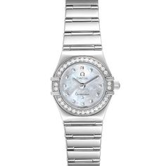 Photo of Omega Constellation My Choice Mini Diamond Steel Ladies Watch 1465.71.00 Diamond Bezel Bracelet, Omega Ladies, Omega Speedmaster Reduced, Omega Red, Omega Watch Vintage, Bezel Bracelet, Vintage Omega