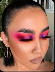 Funky Eye Makeup, Dramatic Makeup Looks, Grad Makeup, Fun Makeup, Rave Makeup, Swag Makeup, Colorful Eye Makeup, Jaclyn Hill