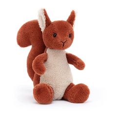 a brown and white stuffed animal on a white background