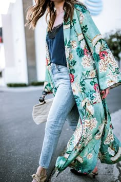 Long Silk Kimono, Kimono Set, Silk Kimono Jacket, Cardigan Kimono, Chiffon Kimono, Long Kimono, Interview Outfit