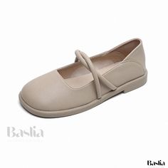 Baslia - Mary Jane Shoes: Classic Closed Toe Flat Sole Slip-Ons Low Heel Flats, Shoes Classic, Mary Jane Shoes Womens, Peep Toe Shoes, Jane Shoes, Pointed Toe Shoes, Platform Wedge Sandals, Heeled Loafers, Mary Jane Shoes