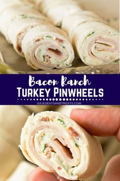 this bacon ranch turkey pinwheels is the perfect appetizer for any family