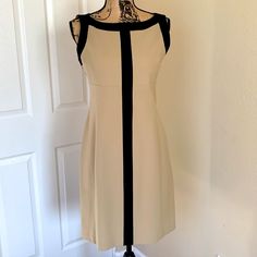 Nwot Inc Sleeveless Dress, Lined, Quality Made & Beautiful. Zip Back. Beige W Black Trims. Flawless, Never Worn. Pit Pit 18 Inches Flat Length From Shoulder To Hem 35 Inches Size 8 Dress, Black Trim, Inc International Concepts, Black And Tan, Sleeveless Dress, Womens Dresses, Women Shopping, Black, Color