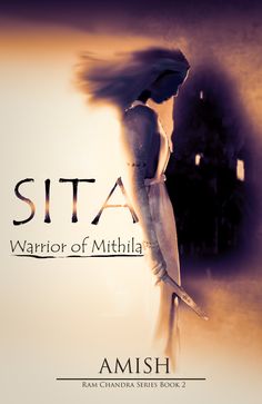 a woman standing in front of a building with the words sita warrior of mithlia