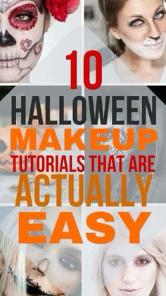 Black And White Contour Makeup, Easy Rave Halloween Costumes, Ghoul Face Paint, Zombie Bride Makeup Tutorial, Quick Zombie Makeup, Easy Eye Makeup For Halloween, Halloween Makeup Looks For Beginners, Simple Kids Halloween Makeup