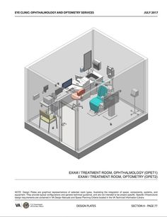 an office cubicle with chairs and desks is shown in this brochure