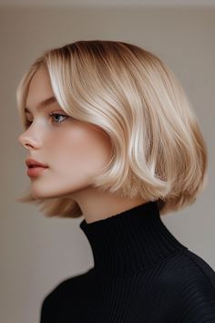 Transform your look with this sleek, thin blonde bob haircut! Perfect for a fresh, bold vibe that’s low-maintenance yet stylish. Ideal for modern trends and timeless appeal. 💇‍♀️✨ #ShortHairStyle #BlondeBeauty #HairGoals #EffortlessChic #ModernBob Short Hair Goals, Blonde Bob Haircut, Hair Highlight, Modern Bob, Haircut And Color, Blonde Bobs, Bob Haircut, Modern Trend, Volume Hair