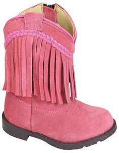 Smoky Mountain Toddler Hopalong Pink Boots Features: Pink Suede Leather Inside Zipper Toddler Cowboy Boots, Western Boot Outfit, Rubber Sole Boots, Mountain Boots, Girl Cowboy Boots, Toddler Boots, Pink Boots, Smoky Mountain, Boys Boots