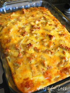 Start your day off right with the delicious Sausage Egg and Biscuit Breakfast Casserole! This convenient make-ahead dish can be prepped the night before, so your mornings are a breeze. Using refrigerated biscuit dough, it combines all your breakfast favorites like savory sausage, fluffy eggs, and gooey cheese.