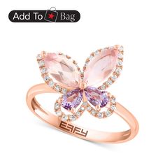 in stock Amethyst Diamond Ring In Rose Gold, Quartz Pink, Bath And Body Works Perfume, Gold Sign, 14k Rose Gold Ring, Butterfly Ring, Pink Amethyst, Pink Ring, Pink Quartz