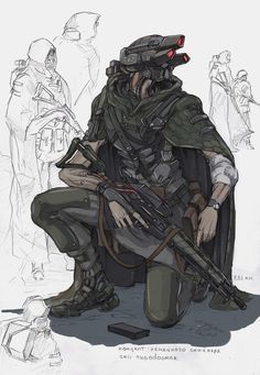 Jager by ~TugoDoomER on deviantART Futuristic Soldier Art, Wise Character Design, College Character Design, Scifi Art Character Design, Sci Fi Ranger, Anime Sci Fi Character Design, Goggles Concept Art, Soldiers Character Design, Sci Fi Concept Art Character Design