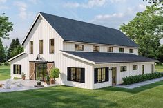 this is an artist's rendering of a farmhouse style home