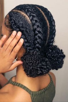 Natural Hair Styles Easy 4c Braids, Cute Hairstyles For Curly Hair Natural Black, Black Protective Hairstyles Natural, Easy Hairstyles For Black Girls Natural, Teenager Hairstyles Girls Black, Easy Natural Braid Hairstyles, Cute Protective Hairstyles Black Women Natural Hair, Four Braids Cornrow Natural Hair, Black Hairstyles Natural 4c