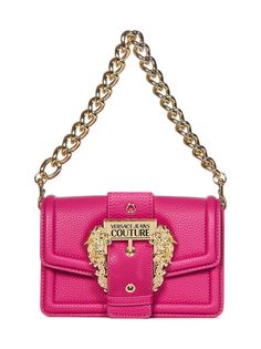 100% Polyester Versace Jeans Couture Bag, Pink Shoulder Bags, Versace Pink, Polyurethane Resin, Couture Handbags, Zegna Shoes, Valentino Bags, Versace Jeans Couture, Resin Material