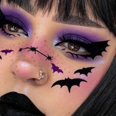 Bat Makeup, Purple Makeup, Emo Makeup